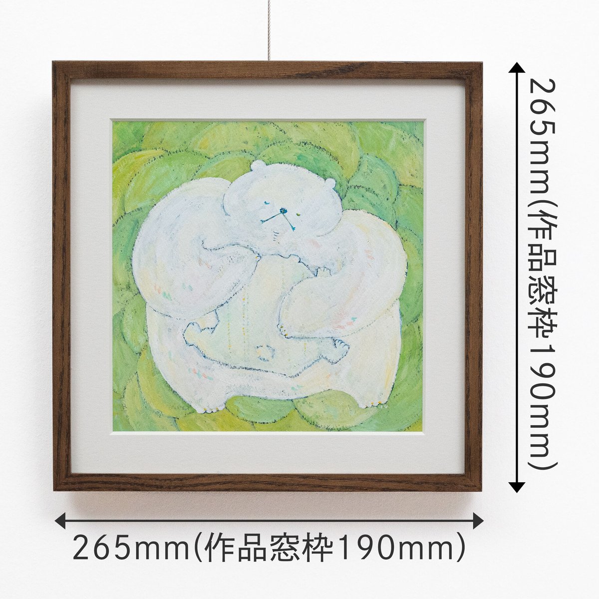 華 原画「くまぎゅ 緑」 | gallery So-Ra online shop
