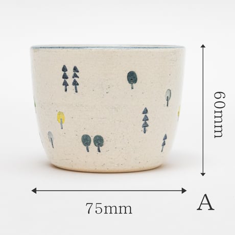谷村仁美 陶作品「カップ・森」