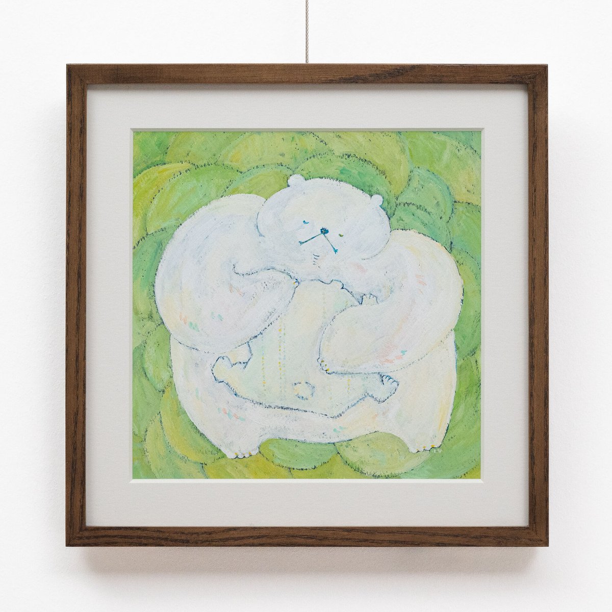 華 原画「くまぎゅ 緑」 | gallery So-Ra online shop