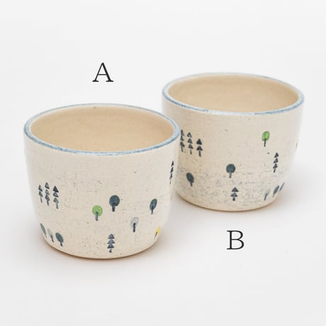谷村仁美 陶作品「カップ・森」