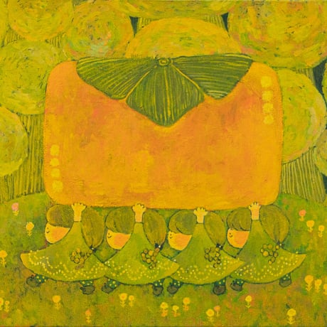 華 原画「カルテット柿」