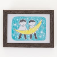 夏雲 ミニ原画「Work together」