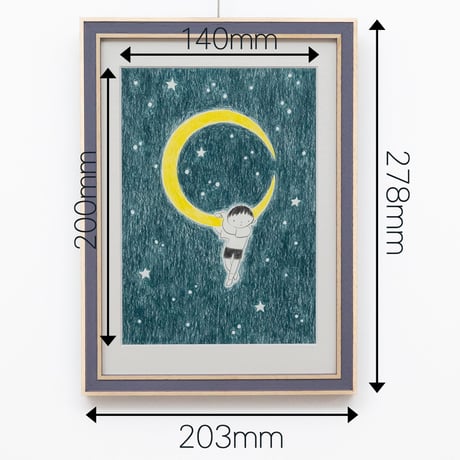 夏雲 原画「Fly with the moon」