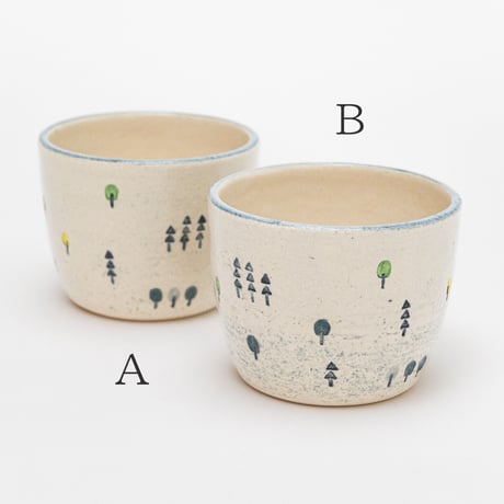 谷村仁美 陶作品「カップ・森」