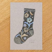 baggy ミニ原画「Floral Socks mini」