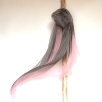 ぼかし染ラミー薄羽（うすば）ストール　L　泡沫（うたかた）