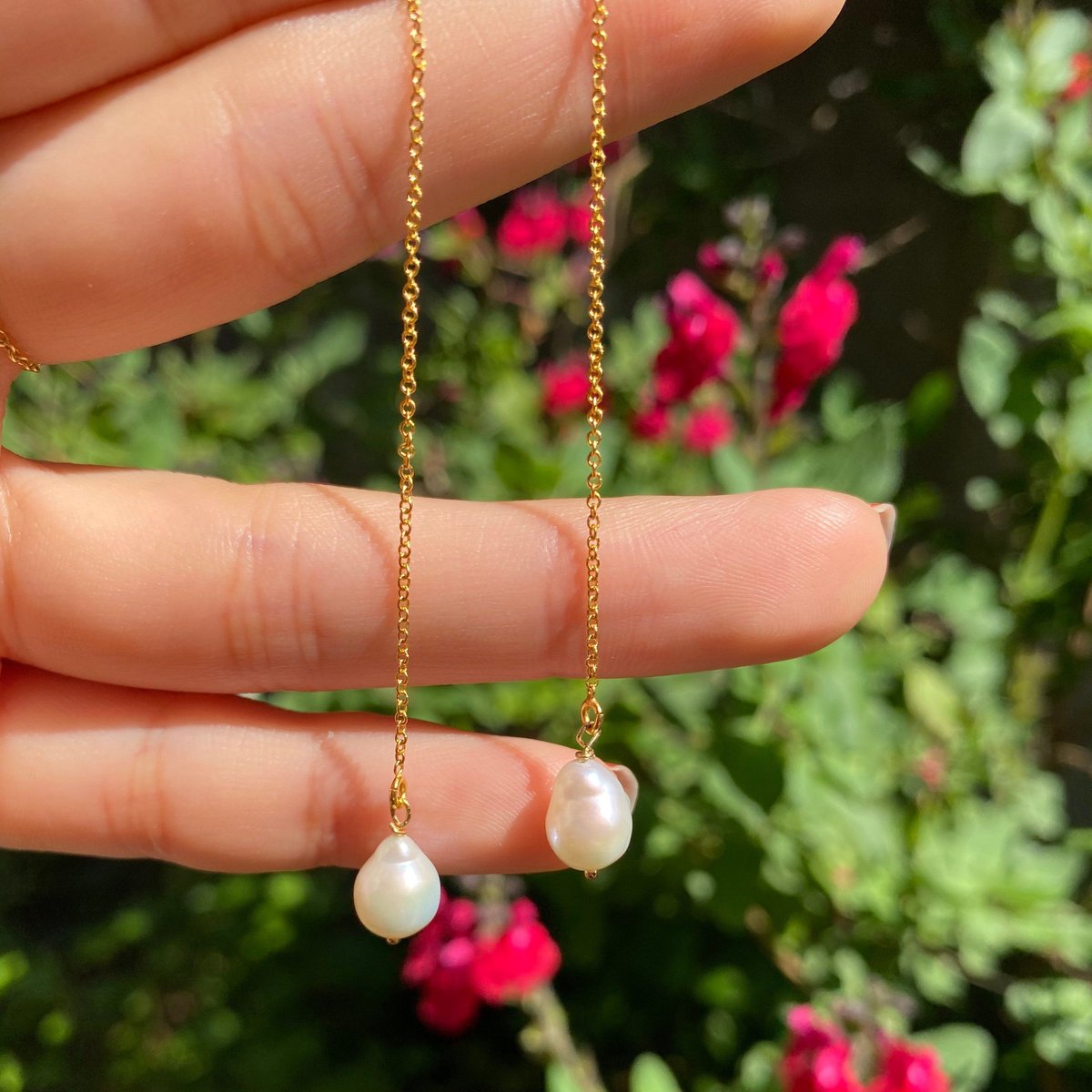 Larme pierce pearl | la mani jewelry