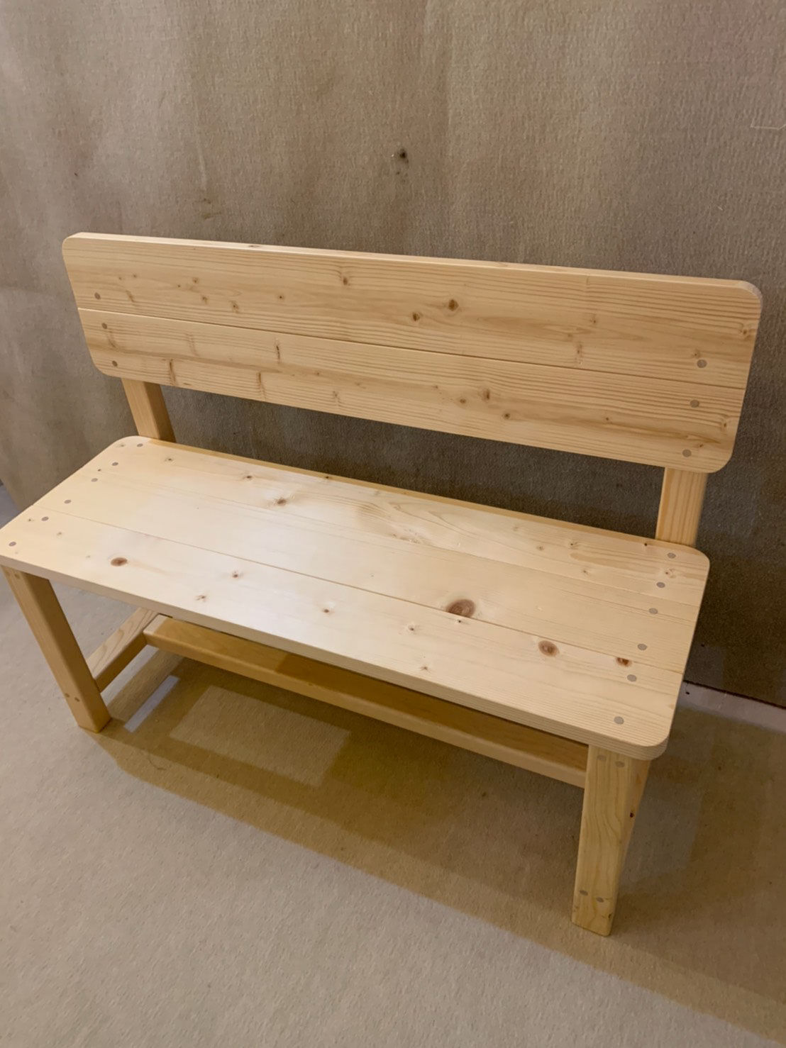 背板付きベンチ（無垢） | Handmade Craft Shop ZELKOVA