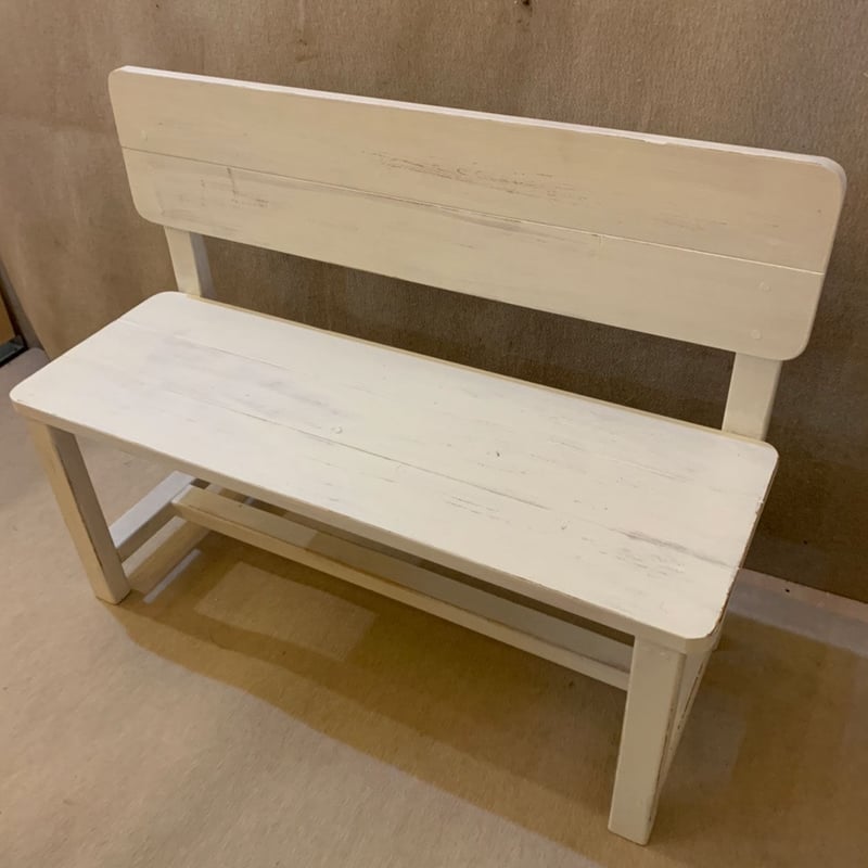 ☆白い木製ベンチ★ ガーデンベンチ 木製 背もたれ 屋外 ベンチ 北欧風 おしゃれ 白 二人