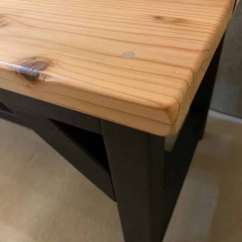 杉材長椅子（脚：アイアン風塗装） | Handmade Craft Shop ZELKOVA