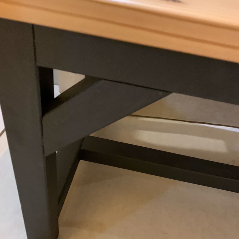 杉材長椅子（脚：アイアン風塗装） | Handmade Craft Shop ZELKOVA