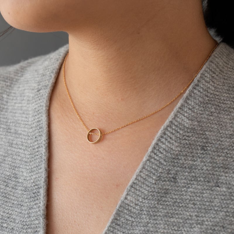 K10YG]まるさんかくしかくのネックレス | hitoketa