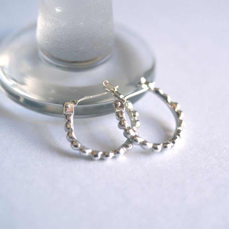 ラウンドline hoop ピアス (S) | chumeq