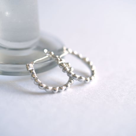 ラウンドline hoop ピアス (S)