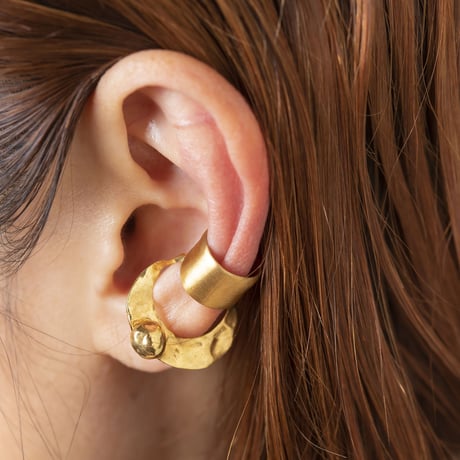 フラットプレートballイヤーカフ/gold