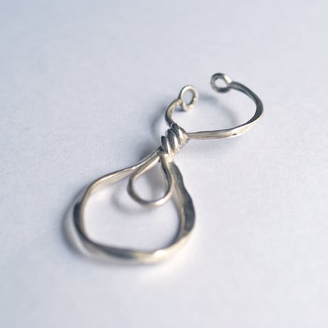 hanging hoopイヤカフ/silver