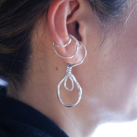 hanging hoopイヤカフ/silver