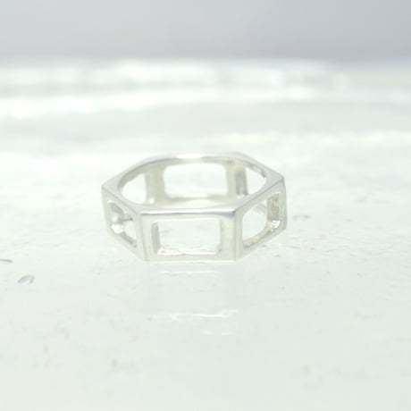 motif ring 7 - silver