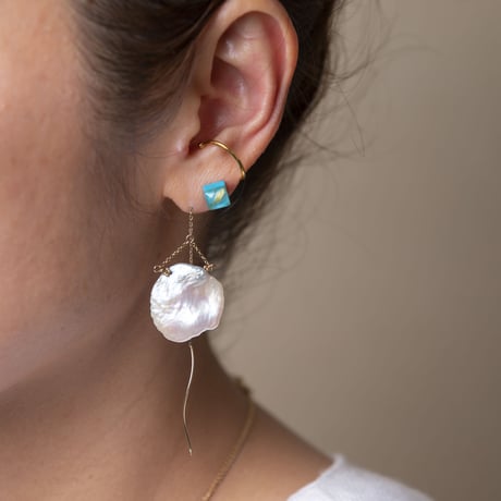 ハンギングパールピアス