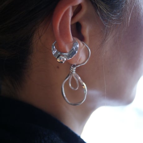 hanging hoopイヤカフ/silver
