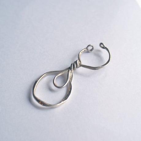 hanging hoopイヤカフ/silver