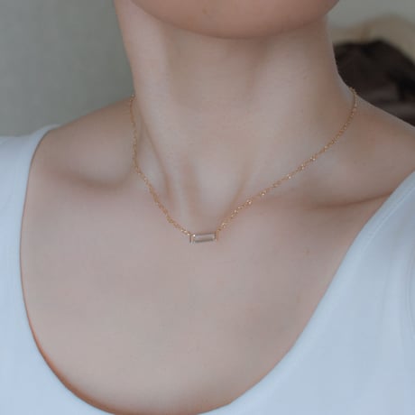necklace B / K10YellowGold - 水晶