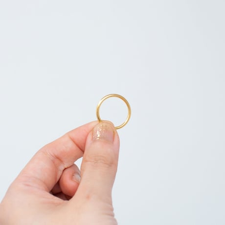 ring / K18YG simple thing  2mm