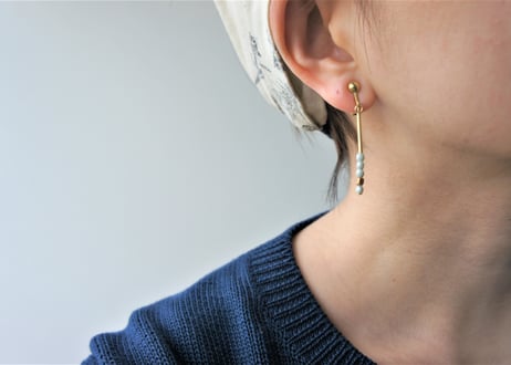 【WEB限定販売】ネイティブピアス・イヤリング（ミント）