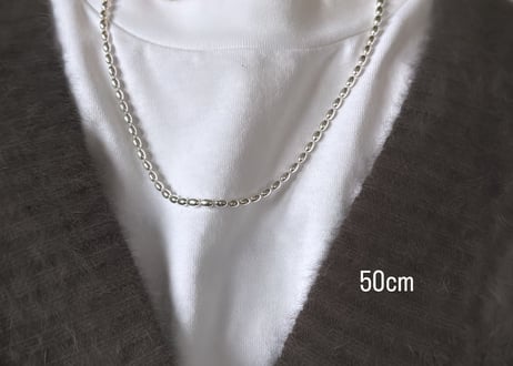 【SV925】ovalボールチェーンネックレス（40cm・45cm・50cm）