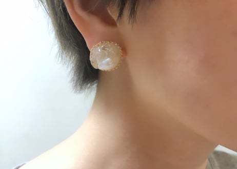 bijouピアス・イヤリング（クリスタル×バロックパール）