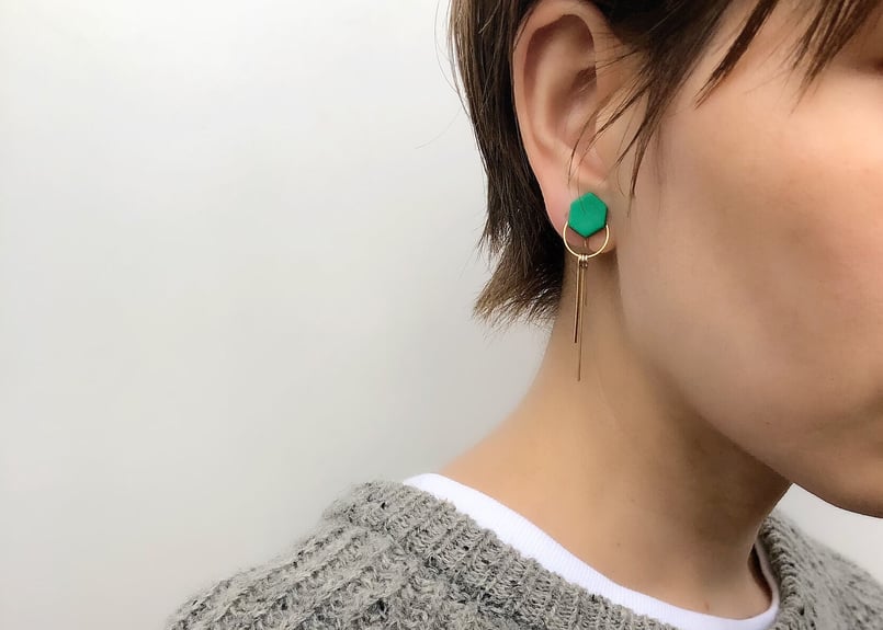 nasucaピアス・イヤリング（グリーン） | piii