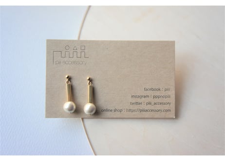 【WEB限定販売】パールピアス・イヤリング（パール）