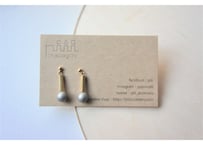 【WEB限定販売】パールピアス・イヤリング（グレー）
