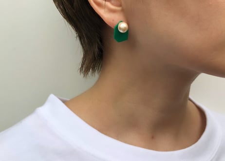 カケラピアス(グリーン)