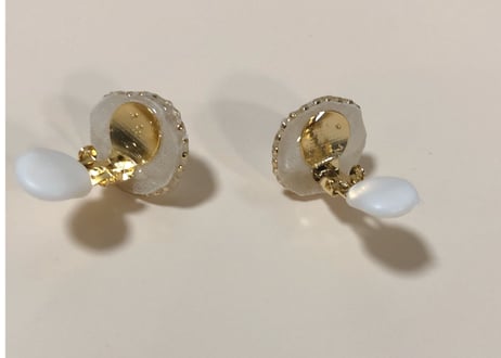 bijouピアス・イヤリング（クリスタル×バロックパール）