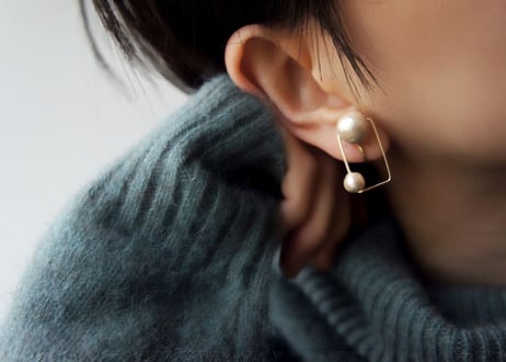 【14kgf】シカクピアス・イヤリング