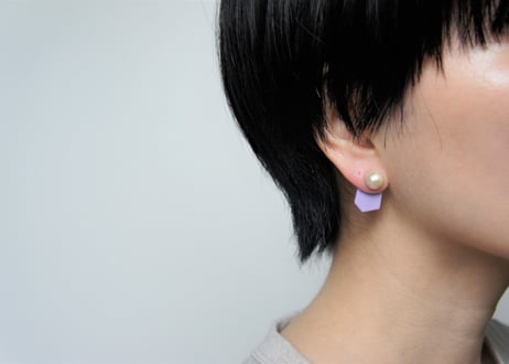 カケラピアス(ライラック）