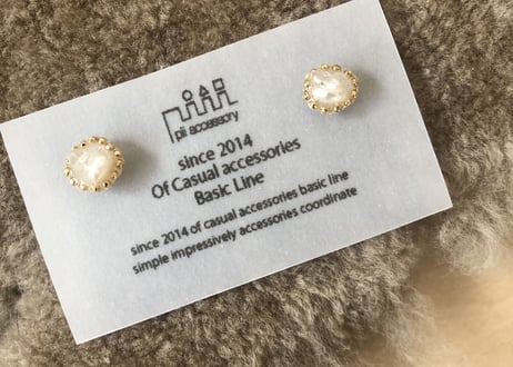 mini bijouピアス・イヤリング（クリスタル×バロックパール）