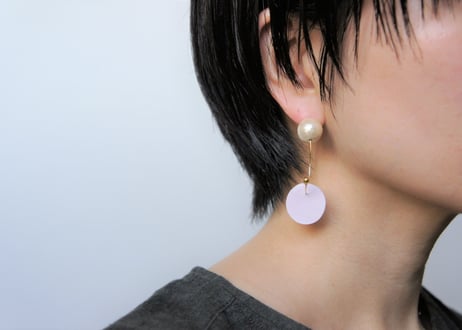 odenフープピアス（フジ×チャコールグレー）