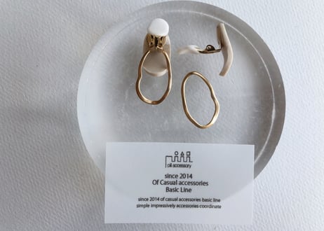 chisouピアス・イヤリング(マーブルオレンジ)