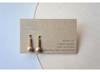 【WEB限定販売】パールピアス・イヤリング（ベージュ）