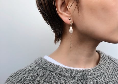 【14kgf】suiseiピアス・イヤリング(モカマーブル)