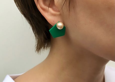 カケラピアス(グリーン)