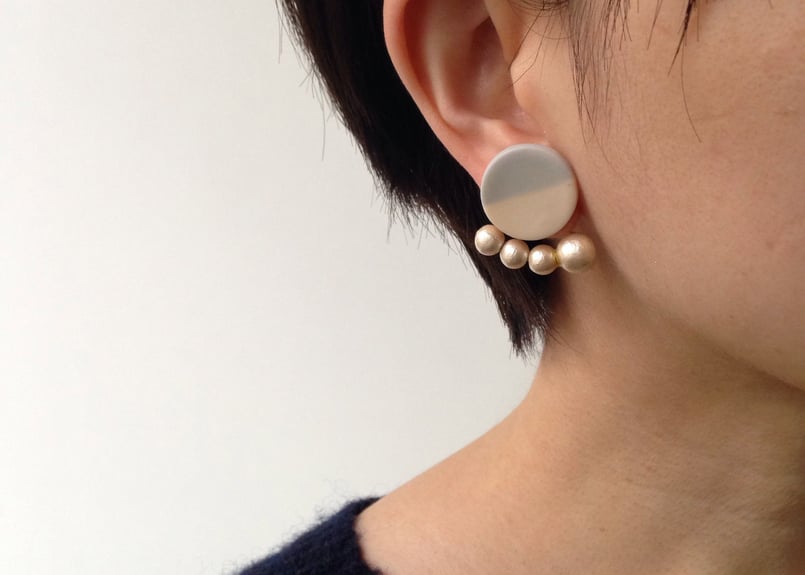 コットンパールバックキャッチ(ノンホールピアス片耳用) | piii