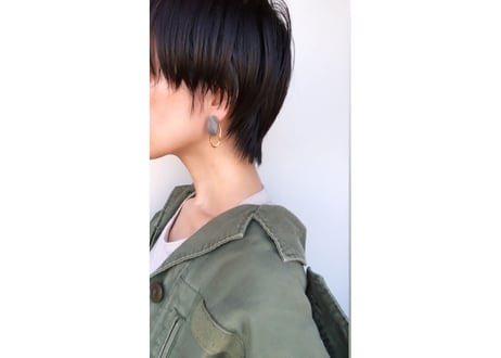 chisouピアス・イヤリング(マーブルブラック)