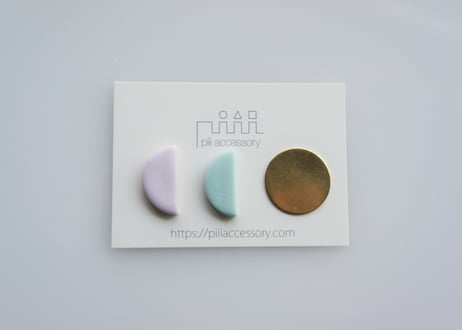 moonピアス・イヤリング（フジ×アイスブルー）