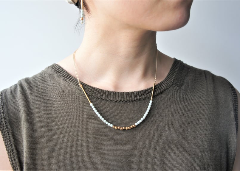 洗えるコードネックレス（ミント） | piii