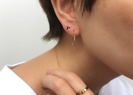 【14kgf】half moonピアス