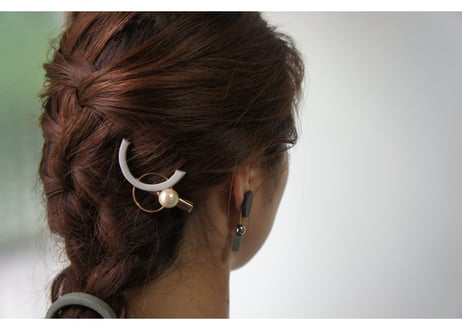 minamoヘアクリップ（カーキ）