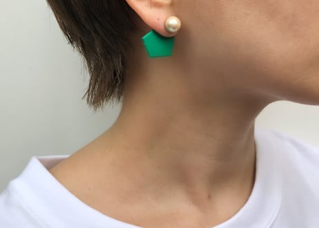 カケラピアス(グリーン)